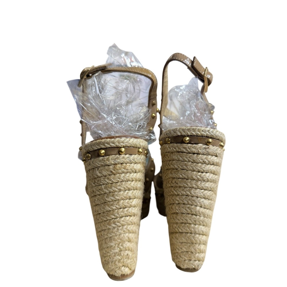 Beverly Feldman Love & Desire Sandals Sz 10 Studded Espadrille Heels Spain - Picture 3 of 16